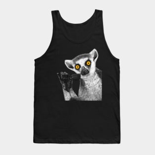 Lemur with coffee Tank Top